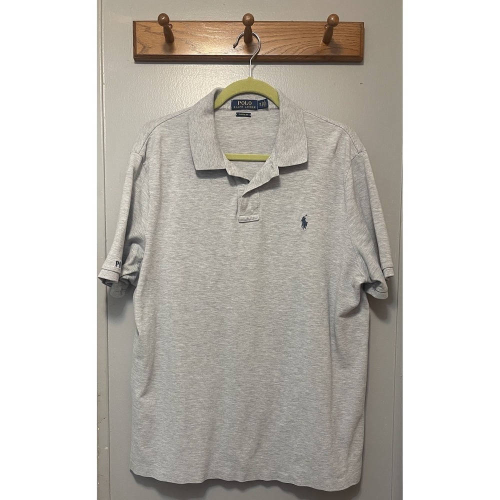 Polo Ralph Lauren Classic Fit Gray Short Sleeve Polo Shirt Men's XL